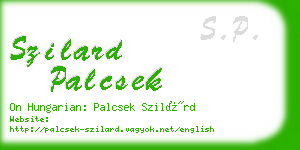 szilard palcsek business card